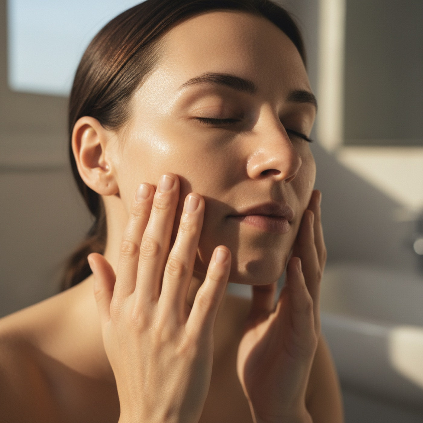 Step 2 massage oil on dry face
